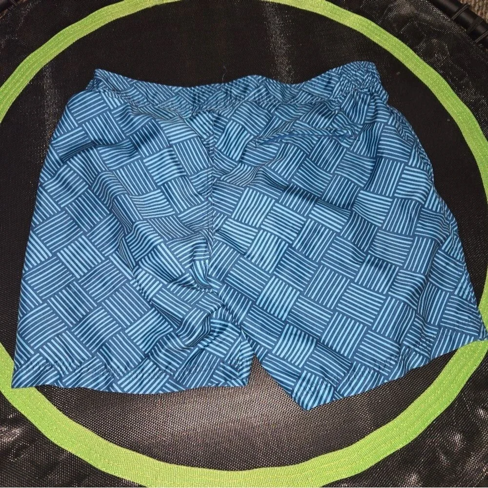 Cole of California Blue Geometric Swim Shorts